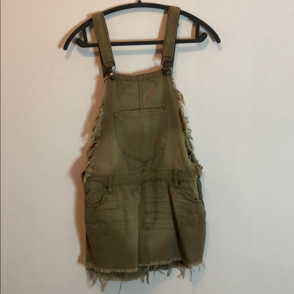 One Teaspoon Khaki Overall Jumper Dress